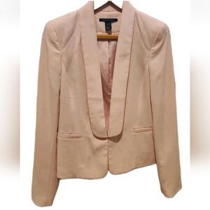 Victorias Secret Womens Light Pink Tuxedo Blazer 6 Shoulder Pads 90s Barbiecore